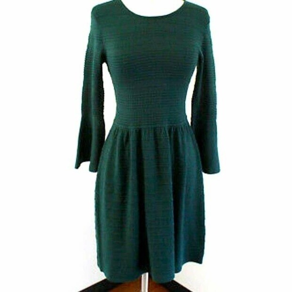 Vince Camuto Forest Green Sweater Dress Size M - Picture 1 of 6